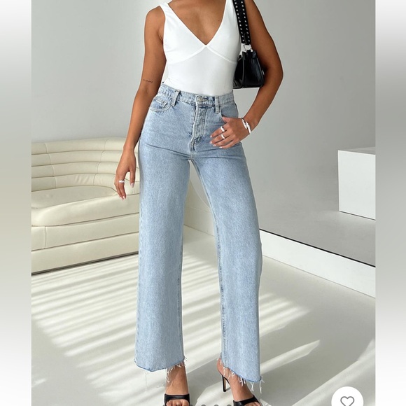 Princess Polly Fawcett Jeans Light Wash Denim - Picture 5 of 6